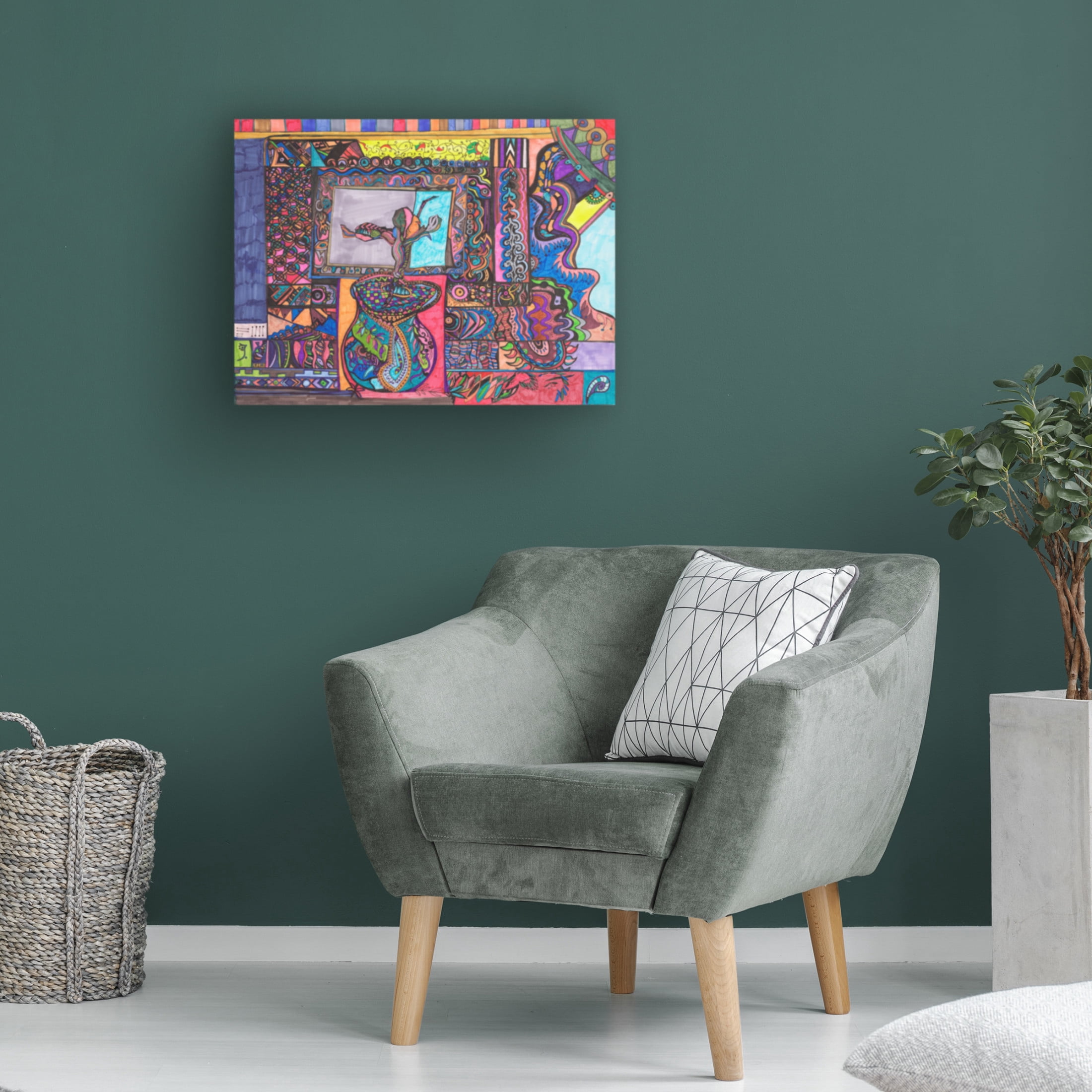 Canvas Wall Art - Ellen Kossoff 'Reflections Of Spring' Wall Art for Living Room, Bedroom, or Office Décor by Trademark Fine Art - 32 x 24 Inches