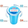 thumbnail image 6 of CreativeArrowy 360 Degrees Leak-proof Child Water Feeding Bottle Toddler Learning Training Drinking Cup with Double Handles Flip Lid, 6 of 6