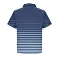 thumbnail image 4 of FAWUUDO Shirts for Men Short Sleeve Button Down Collar Gradient Shirts Moisture-Wicking Sports Men's Lapel Shirt D-Blue, 4 of 5
