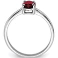 thumbnail image 2 of Sterling Silver Rhodium Garnet Ring (Size 7) Made In Thailand qdx606-7, 2 of 5