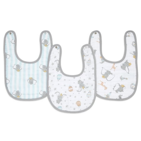 UPC: 0842332145673 | aden + anais 100% Cotton Muslin Baby Bibs Dumbo new heights 3pk