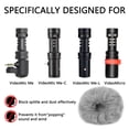 thumbnail image 2 of Geekria for Creators Furry Windscreen Compatible with RODE VideoMicro, VideoMic Me, VideoMic Me-C, Mic DeadCat Wind Cover Muff, Windbuster, Windjammer, Fluff Cover Windshield (Grey / 2 Pack), 2 of 6