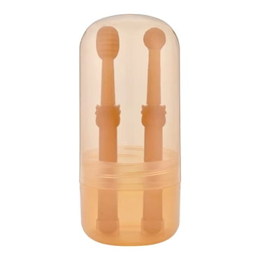 UNTERING Toothbrush 2 Pcs Safe Pet Toothbrush Set Long Handled 360-Degree Cylinder Head Toothbrush Dog Cats Teeth Care