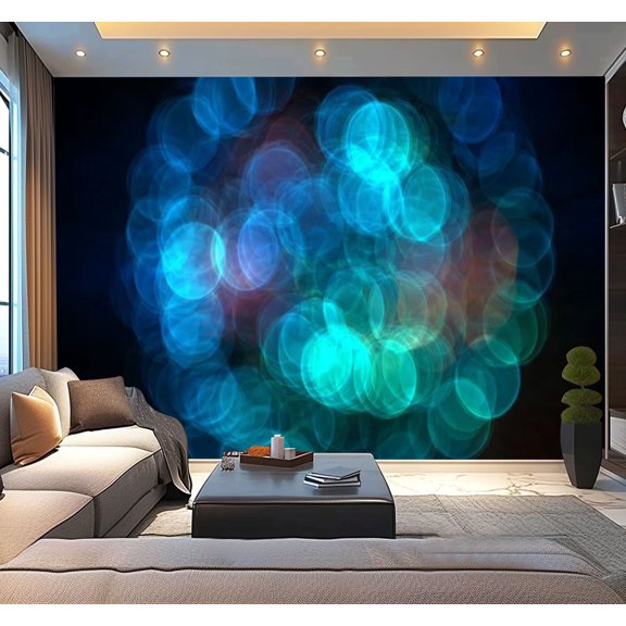 Peel and Stick Wallpaper Waterproof blue defocused design Wall Mural Decor Self Adhesive and Removable 100in x 144in