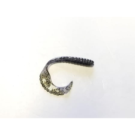 Jed Welsh Swirl Tail Grubs 4 Smoke Pepper Flake Qty 10