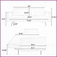 thumbnail image 2 of Grey Teddy Fleece 3-Seat Sofa Bed (71.7”) with 2 Pillows - Modern for Living Room, 2 of 10