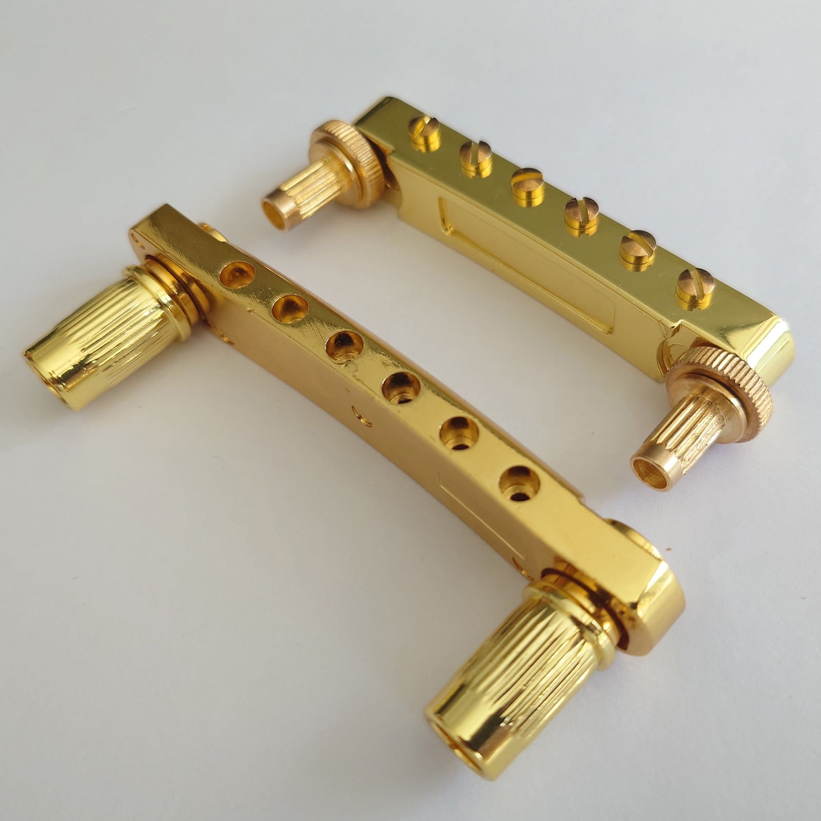 Tune-O-Matic Guitar Fixed Saddle Bridge Tailpiece 1 Set Gold for ABR-1 LP LP Electric Guitars Replacement Parts