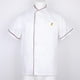 thumbnail image 2 of Uniforme unisex Camisa Ropa de cocinero Abrigo Chaqueta de trabajo de manga corta 5 Tamaños 2 Costura roja XXL Cola Uniforme de chaqueta de chef para hombres, 2 of 8