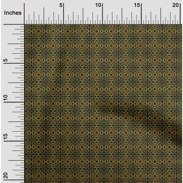 oneOone Polyester Lycra Fabric Geometric Ethnic Printed Craft Fabric BTY 56 Inch Wide
