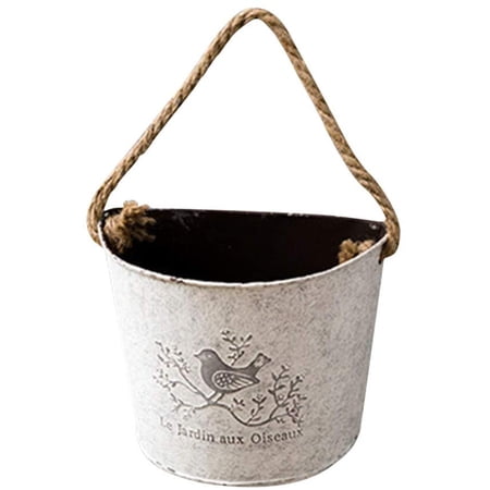 Metal Hanging Flower Pot for Indoor Wall Decor