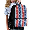 thumbnail image 3 of Uourmeti 4th of July Polyester Backpack School Bag with Patriotic Star Stripe - Durable for Travel and Daily Student Use, 3 of 6