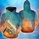 thumbnail image 2 of Sudadera con capucha con estampado gráfico de saxofón y guitarra para hombre, sudaderas con capucha de manga larga de otoño, sudaderas con capucha de gran tamaño para hombre, jerséis, abrigos, 2 of 4