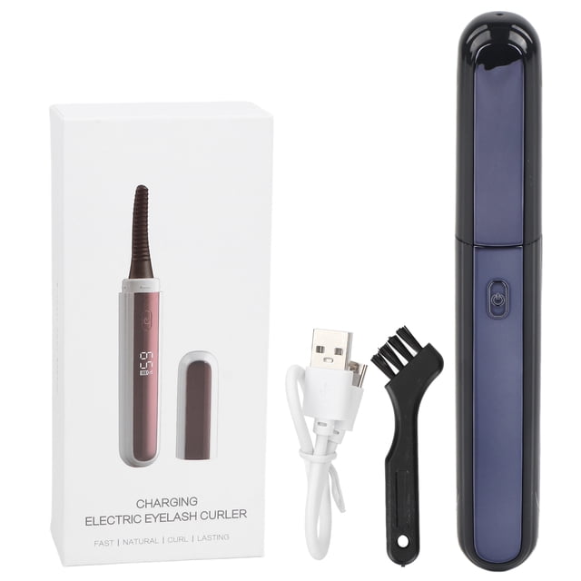 Pinza para pestañas calentada, rizador de pestañas eléctrico, cepillo rizador de pestañas USB, rizador de pestañas calentado, confiable y duradero