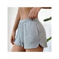 thumbnail image 5 of Sweat Shorts Women Comfy Workout Shorts Rise Lounge Mini Shorts with Drawstring and Pockets Light Gray XL, 5 of 8