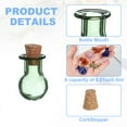 thumbnail image 3 of Uxcell 10 Pcs Mini Glass Bottles Pendants, 0.01oz/0.5ml Ball Shaped Small Glass Jars with Cork Stoppers Wishing Bottles for DIY Crafts Party Wedding Decor Favors, Green, 3 of 6