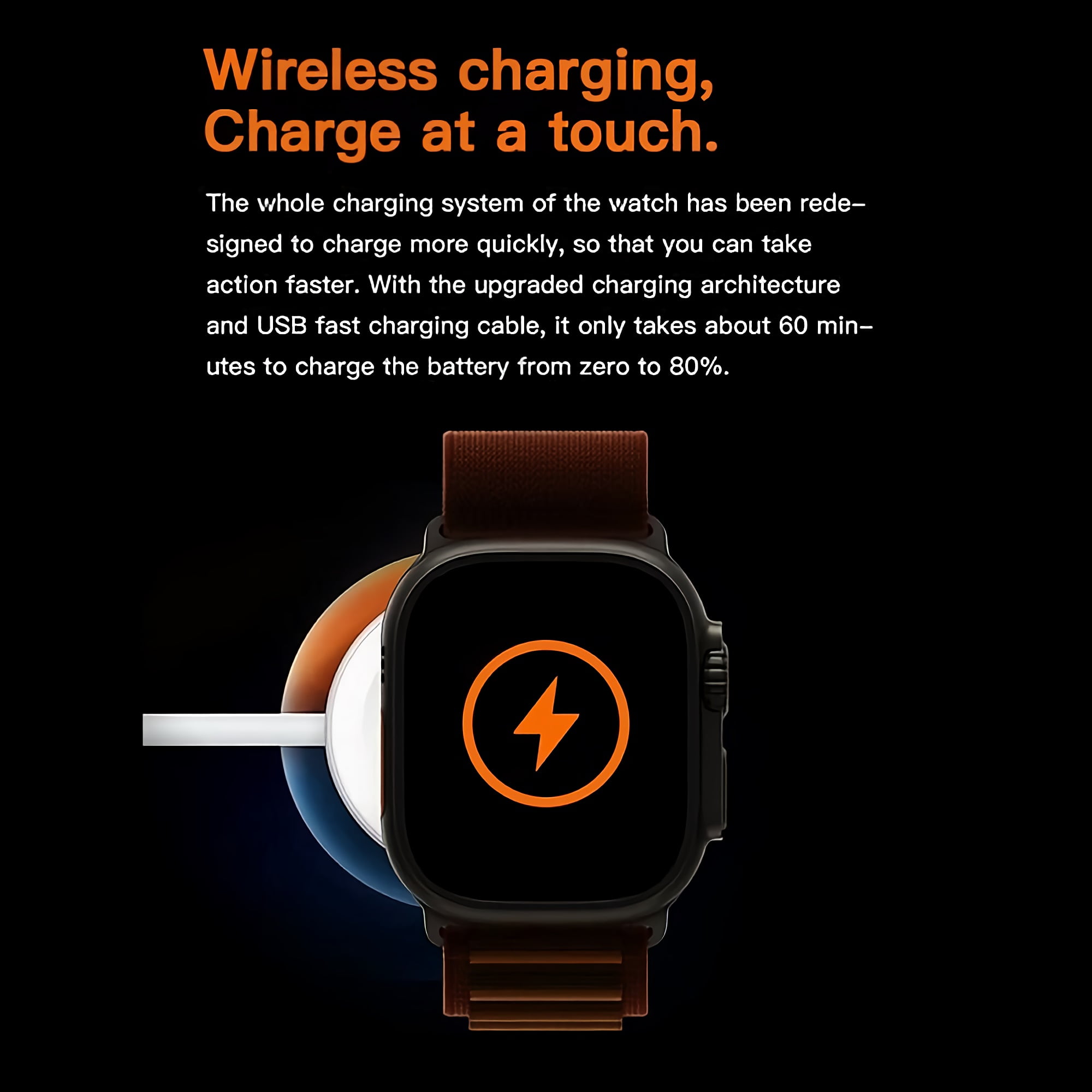S8 Ultra Smart Watch with 1.99 Display Fitness Tracker Heart SPO2 Monitoring Sport Modes Compatible with Android iOS