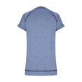 thumbnail image 6 of SDNall Summer T-Shirt for Women Solid Color Short Sleeve Casual Round Neck Side Split Fashion T-Shirt Short Sleeve Round Neck T-Shirt (Blue,Sizes:S-2XL), 6 of 9