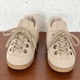 thumbnail image 4 of Men's Chunky Platform Sneakers - Mid-Top Lace-Up with Thick Cushioned Sole, Round Toe Style - Year-Round Versatile Sneakers (Neutral Color) & for Casual Athletic Wear Suitable for Outdoor, Daily, 4 of 9