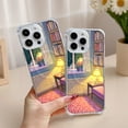 thumbnail image 6 of SKLYDDI Clear Painterly Room Scene for iPhone 16 Pro Max Case - Warm & Tranquil Design, TPU Flexible Transparent Cover, Magnetic Ring, Aesthetic, 6 of 7