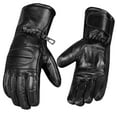 thumbnail image 5 of Men’s Winter Gauntlet Motorcycle Gloves, 100% Natural Sheep Leather, Thinsulate Thermal Heated Lining, Full Windproof Cold Weather Water Resistant, Reinforced Warm Biker Driving Glove Black XL, 5 of 7