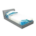 thumbnail image 2 of Ambesonne Ocean Fitted Sheet & Pillow Sham Set, Dolphins Sea Waves Drops, Twinxl, Beige Blue Aqua, 2 of 2