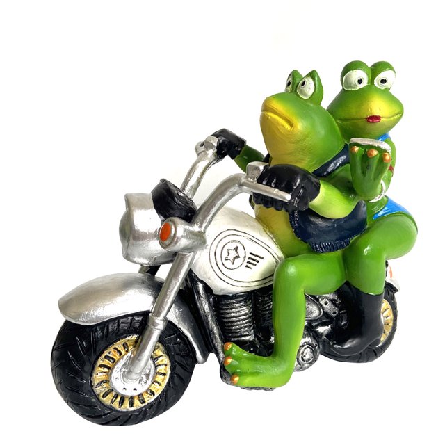 Adorno De Rana De Resina, Ranas Sentadas En La Decoración De La Motocicleta, Rana Divertida, Estatua Para Interiores Y Exteriores, Estatua De Rana Para Jardín, Figura De Rana Para Sala De Estar, Patio Sweethay HA021399-00
