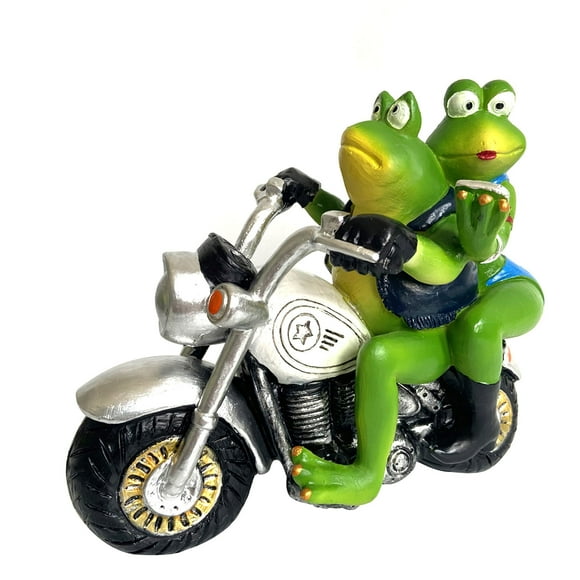 Adorno De Rana De Resina, Ranas Sentadas En La Decoración De La Motocicleta, Rana Divertida, Estatua Para Interiores Y Exteriores, Estatua De Rana Para Jardín, Figura De Rana Para Sala De Estar, Patio Speravity HA021399-00