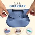 thumbnail image 3 of Set 3 Baberos de Silicona Impermeable HAPPY LIFE para Bebe Niño Azul, 3 of 7