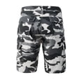 thumbnail image 4 of Homeyce Men's Camo Cargo Shorts Multi-Pocket Elastic Waist Short Pants Button Down Ripstop Straight Leg Camo Cargo Shorts Relaxed-Fit Summer Outdoor Activities Casual Joggers,Beige 2XL, 4 of 4