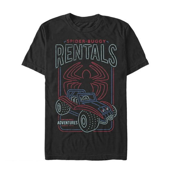 Men's Marvel Spider-Man Buggy Rentals Graphic Tee Black 3X Large