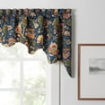 thumbnail image 3 of Ellis Curtain Regency Swag Shaped 3" Rod Pocket Valances for Windows 100" x 30" Navy, 3 of 5