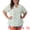 Green, variant on Women's Plus Summer Tops Floral V Neck Ruffle Puff Short Sleeve Casual Blouse Top 2X Red