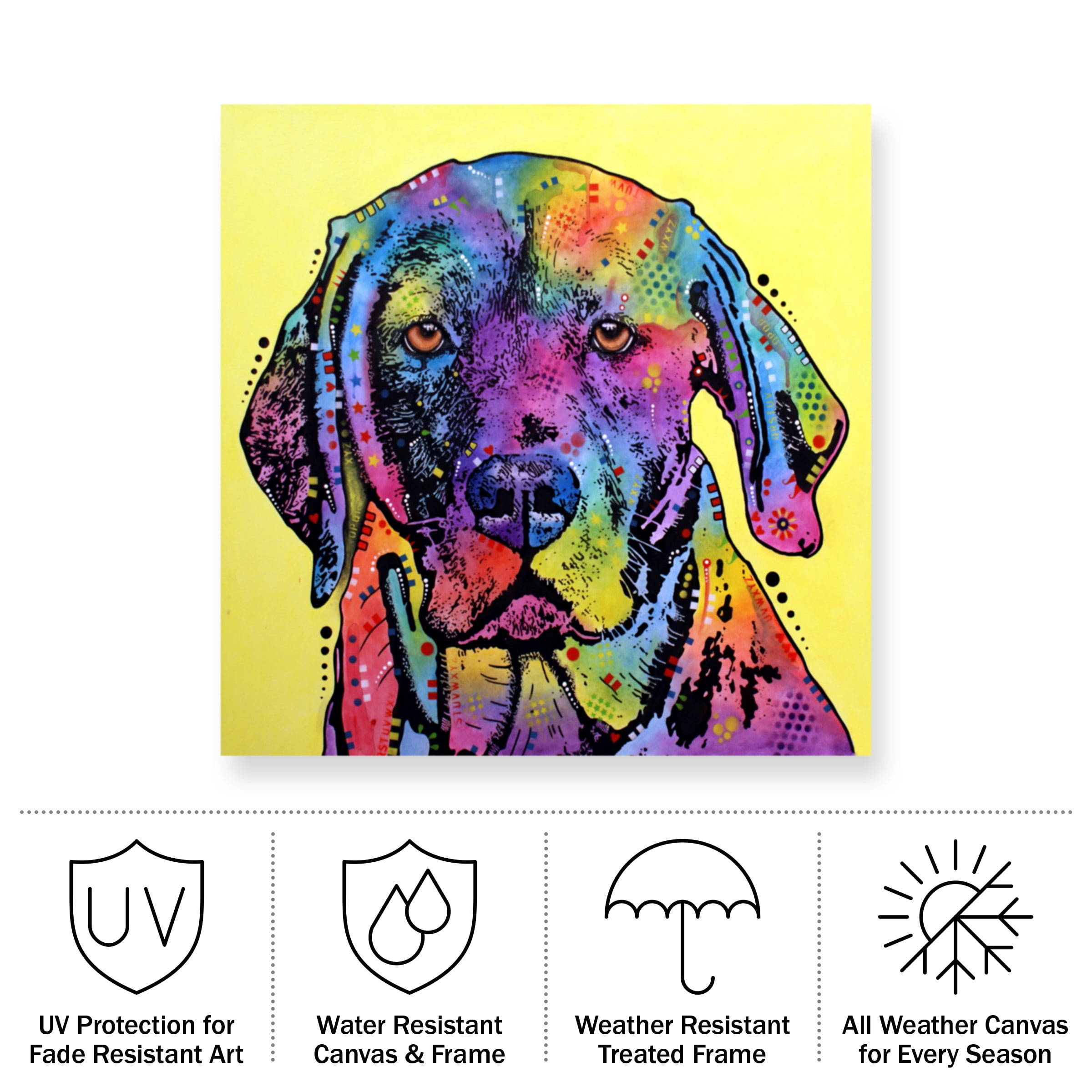 Dean Russo 'Fixate Labrador' Outdoor Canvas