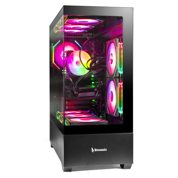 Evounic Gaming PC Desktop Ryzen 7 5800X, RTX 5060, 16GB RAM, 1TB SSD, 650W PSU, WiFi6, BT5.4, Win11 Pro, ARGB High-Performance Gaming Tower