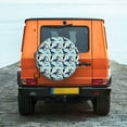 thumbnail image 4 of Haiem Spare Tire Cover , Wheel Cover with Penguins Whales printed, Camper Spare Tire Cover Fit for Jeep Wrangler Rv SUV Truck Travel Trailer-17 inch, 4 of 8