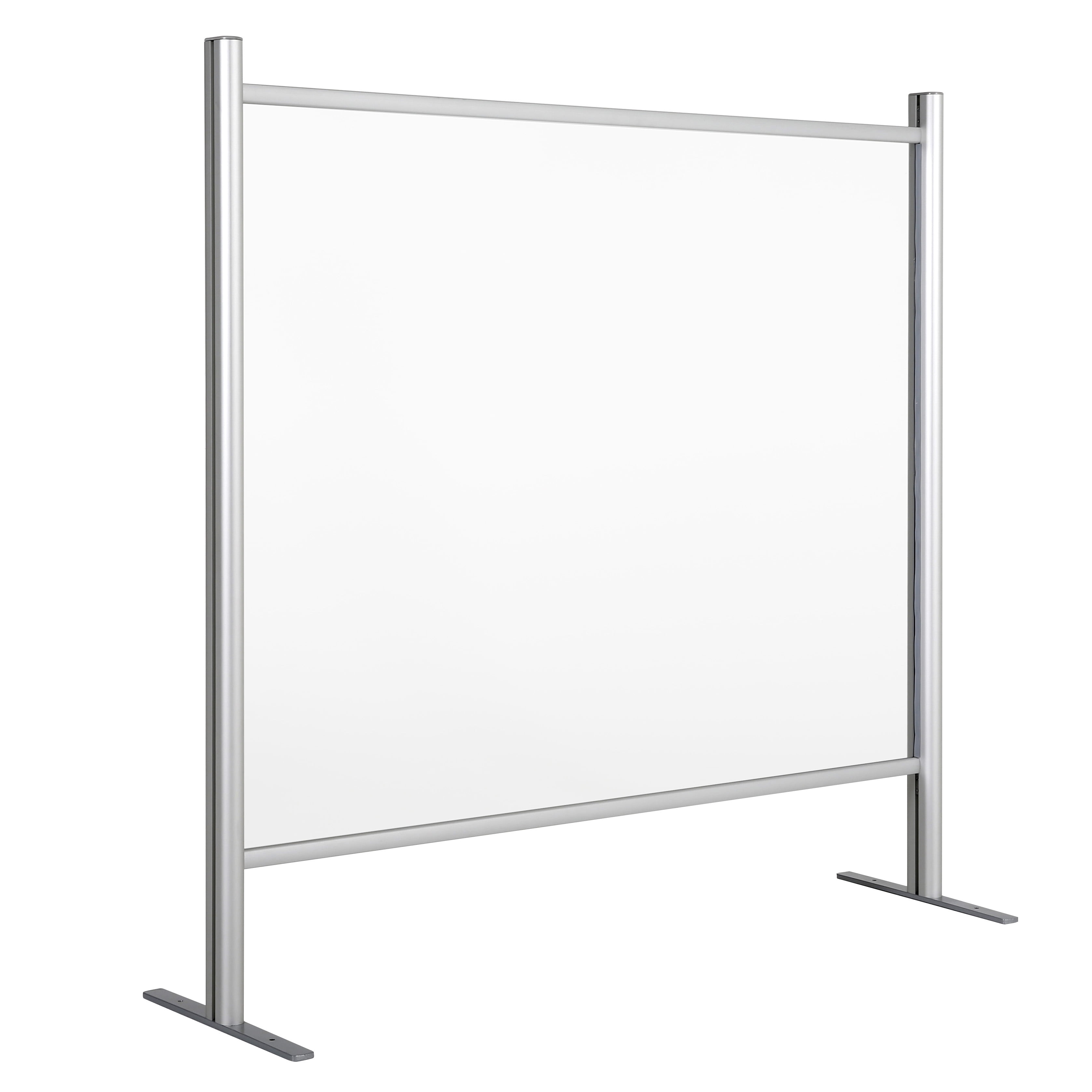 M&T Displays 47.24x47.24 Inch Clear Hygienic Barrier with Aluminum Bars ...