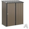 thumbnail image 1 of Outsunny Remise de Rangement Extérieure 5'x3' avec Porte Simple, Brun, 1 of 10