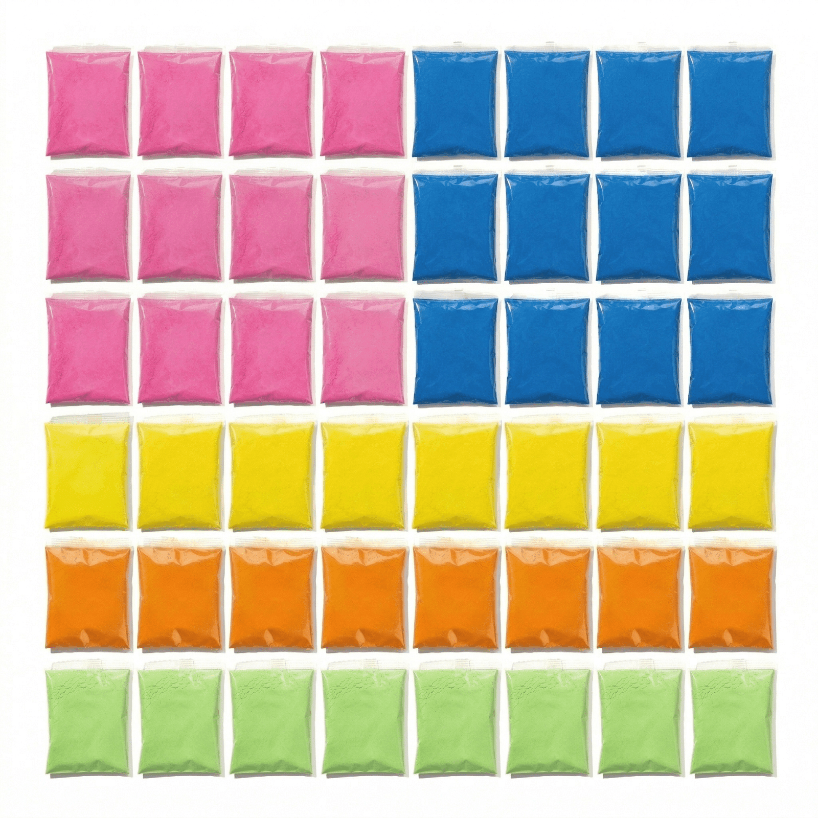 Holi Color Powder Bulk, 48 Pack Color Powder for Fun Run Events, Festivals & Outdoor Activities
