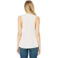 thumbnail image 3 of Bella Canvas Womens Flowy Scoop Blended Muscle Tank, L, Heather Dust, 3 of 3