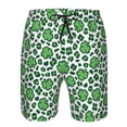 thumbnail image 4 of Kdxio Leopard print St. Patrick's Day Pattern Mens Casual Shorts - Drawstring Summer Beach Sports Shorts for Men, 4 of 9