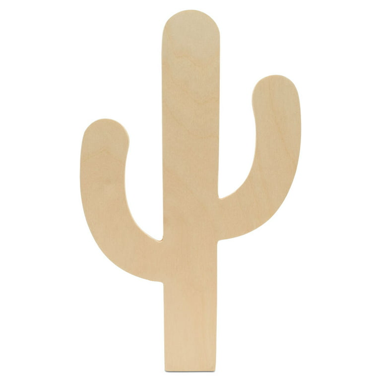 Unfinished Wooden Cactus Cutout, 12, Pack of 250 Wooden Shapes for Crafts  and Summer Decor and Crafting, by Woodpeckers