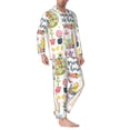 thumbnail image 2 of Sikiie Spring Flowers Birds Mens Pajama Set, Soft Warm Long Sleeve Sleepwear, Cozy Button-Down Pjs for Men-XX-Large, 2 of 7