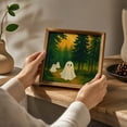 thumbnail image 7 of JHyouerji Cute Halloween Ghost Wall Art Wooden Framed Print for Bedroom Study Living Room Entryway Party Decor, 7 of 7