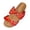 Orange, variant on Anuirheih Women's Flat Sandals, Beach Shoes Women Summer Slip On Sandals Casual Womens Shoes with Cute Bow(Red）