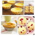 thumbnail image 5 of 100 Uds huevo tarta aluminio Cupcake pastel galleta molde forrado molde lata herramienta para hornear Excelente Rendimiento ER013661WL, 5 of 5