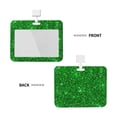 thumbnail image 2 of Naloa Green Glitter Card Badge Holder Work Badge Sleeve for Office, School, Factory, ID Credit Cards, Driver Licenses and Passes, 2 of 7