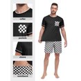 thumbnail image 3 of Airmenty Men's Pajama Set Short Sleeve Sleepwear Crew Neck 2-Piece Pajama Loungewear with Pocket Pajamas For Men, 3 of 6