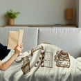 thumbnail image 3 of Movie Theater Soft Flannel Fleece Throw Blanket, Photography and Cinema Vintage Set in Sketch Art Style Director Shooting, Cozy Plush for Indoor and Outdoor Use, 50" x 60", Beige Brown, by Ambesonne, 3 of 5
