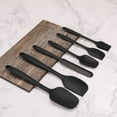thumbnail image 3 of 6 Pack Kitchen Silicone Cooking Utensils Kit Non-stick Spatula Turner Black, 3 of 5