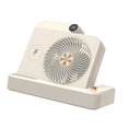 thumbnail image 3 of Ventilador de escritorio portátil con base de carga USB, ventilador personal plegable, viento fuerte, aire silencioso. beige, 3 of 9